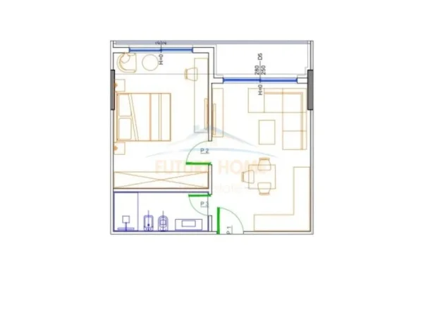 Durres, shitet apartament 1+1 Kati 2, 67 m² 80.300 € (Mali i Robit,Golem)