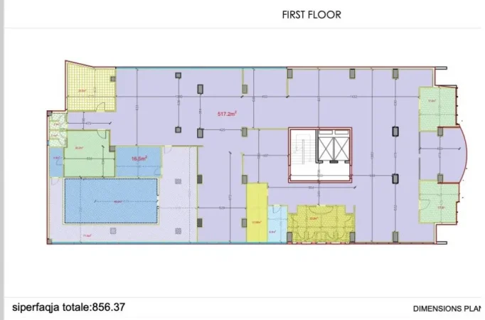 Tirane, jepet me qera zyre Kati 1, 857 m² 12.400 € (Rruga e kavajes)