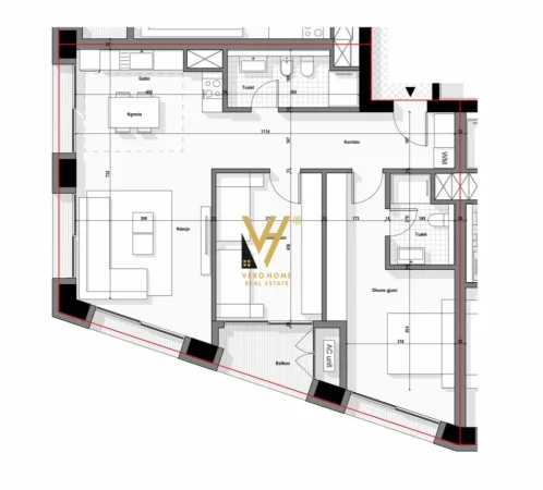 Tirane, shitet apartament 2+1+Ballkon Kati 18, 141 m² (TIRANA BULEVARD)