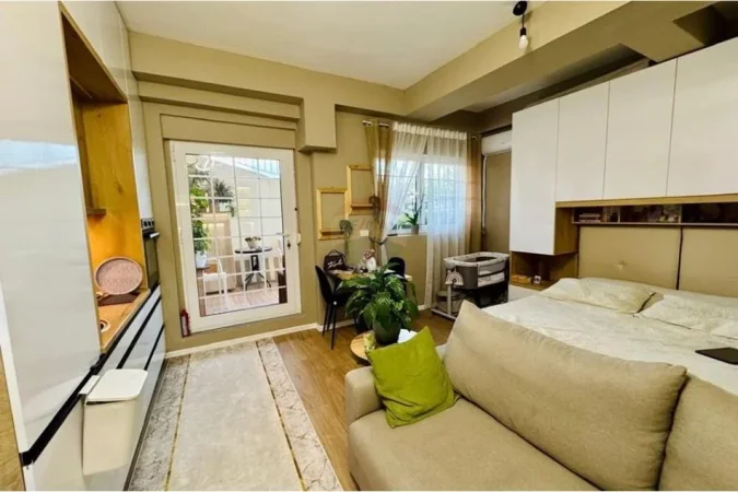 Tirane, jepet me qera apartament 1+1 Kati 1, 54 m² 350 € (Ali dem)