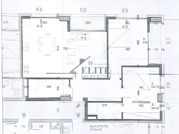 Tirane, shitet apartament 2+1 Kati 5, 124 m² 174.300 € (Bulevardi i Ri)