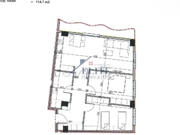 Tirane, shitet apartament 2+1+Ballkon Kati 5, 115 m² 120.435 € (Aluna Residence)