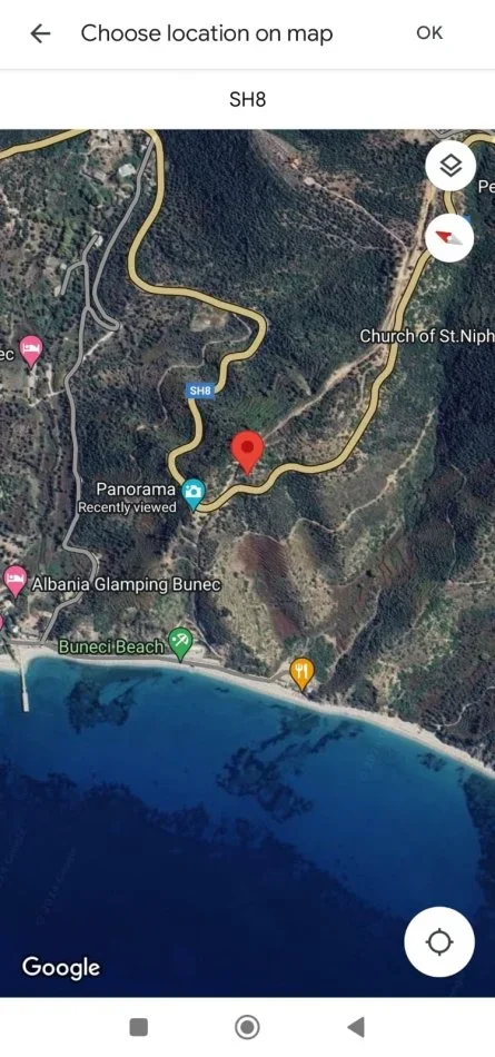 Himare, shes toke ne bregdet , 12.000 m² (Rruga nacionale Piqeras - Lukove)