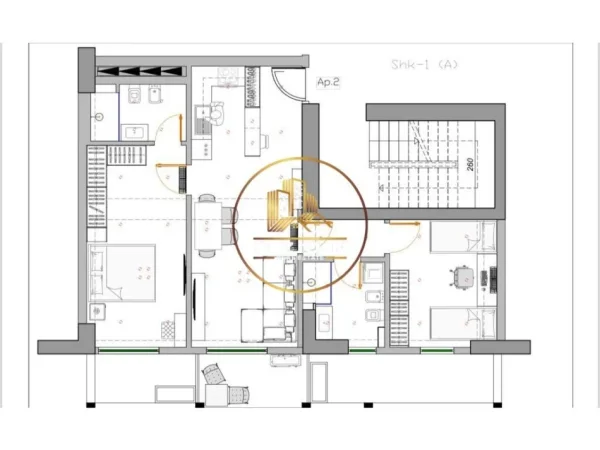 Apartament 2+1+2 për biznes me qira në Tirana Garden Building, Rruga e Kavajës!