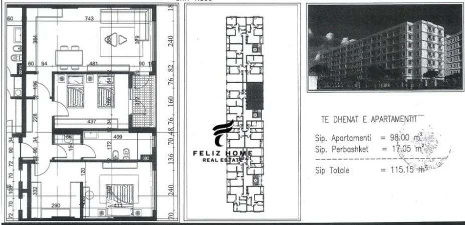 Tirane, shitet apartament 2+1 Kati 8, 128 m² 96.000 € (KAMEZ)