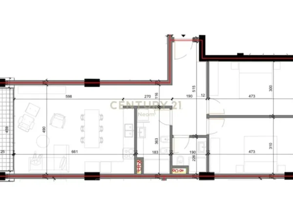 Tirane, shitet apartament 2+1 Kati 3, 113 m² 122.000 € (shkoze)