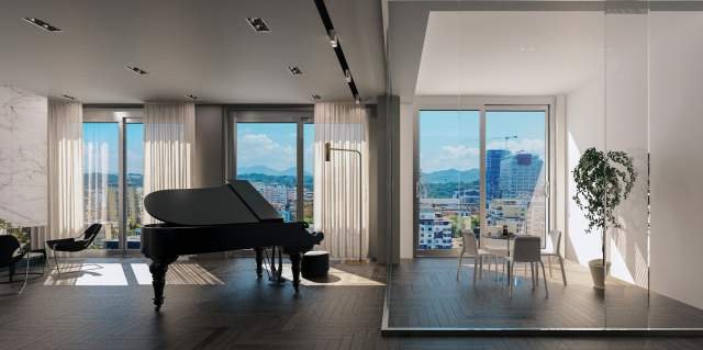 Shes apartament 2+1+BLK Kati 21, 166 m² 3.350 Euro/m² (etc, bulevardi bajram curri, DOWNTOWN ONE)