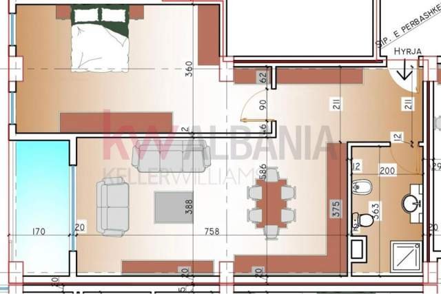Tirane, shitet apartament 1+1 Kati 6, 83 m² 64.000 Euro (Bulevardi Blu,Kamez)