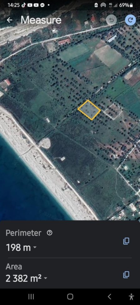 Himare, shes truall ne bregdet 1.000 m² 119.000 Euro (Borsh)
