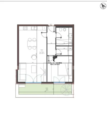 Vlore, shitet apartament 1+1 Kati 0, 86 m² 269.000 € (DHERMI)