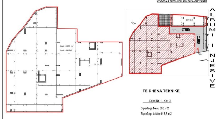 Tirane, shes garazh Kati -1, 943 m² 650.000 € (Astir)
