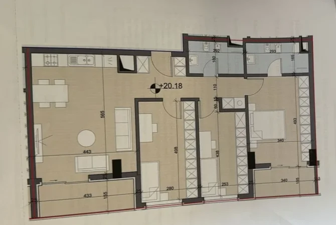 Tirane, shitet 3+1+Aneks+Ballkon Kati 6, 131 m² 124.700 € (QTU)