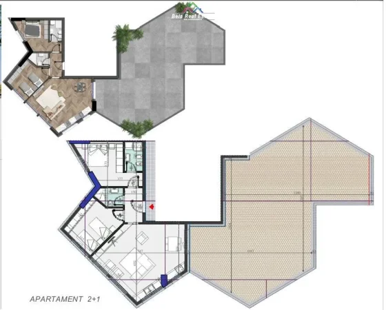Tirane, shes apartament 2+1 Kati 8, 246 m² 294.000 € (dritan hoxha)