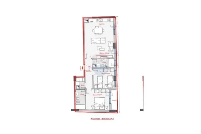 Tirane, shitet apartament 2+1 Kati 3, 112 m² (Stacioni Trenit)