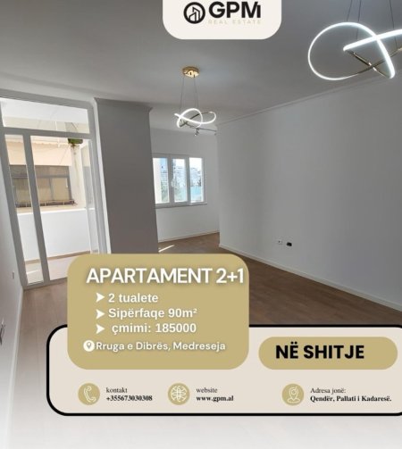 Tirane, shitet apartament 2+1 Kati 5, 90 m² 185.000 € (Rruga e Dibres)
