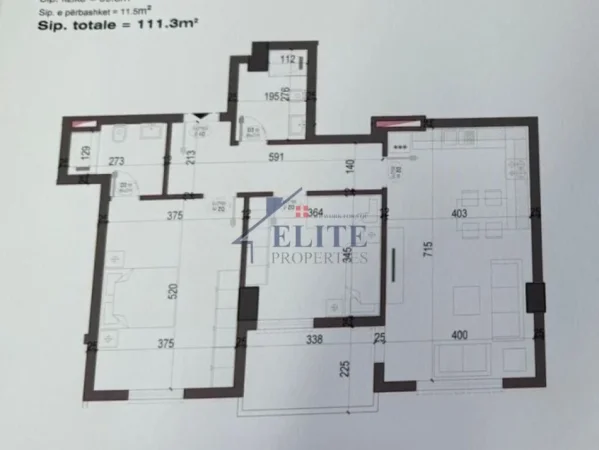 Tirane, shitet apartament 2+1+Ballkon Kati 5, 111 m² 94.604 € (Bulevardi Nene Tereza Kamez)