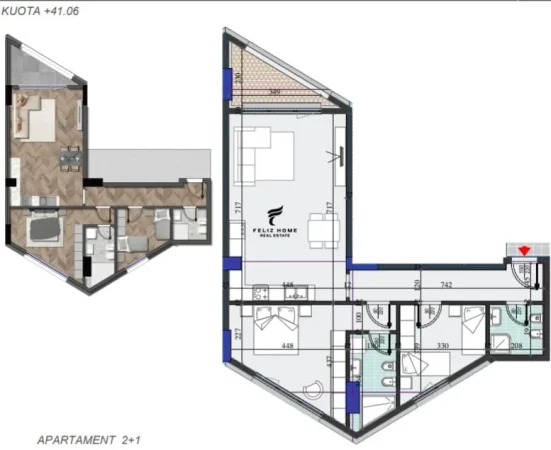 Tirane, shitet apartament 2+1 Kati 9, 120 m² 216.000 € (RRUGA DRITAN HOXHA)