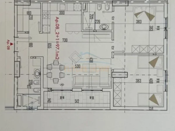 Tirane, shitet apartament 2+1 Kati 4, 111 m² 123.000 € (Paskuqan)