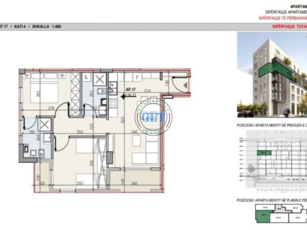 Durres, shitet apartament 2+1+Ballkon Kati 4, 85 m² 102.600 € (Spitali,Durres)