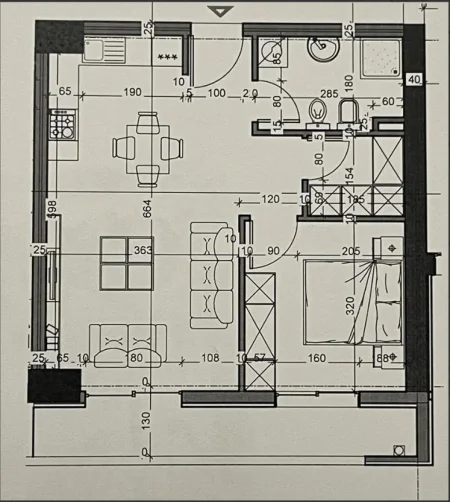Tirane, shitet apartament 1+1 Kati 5, 70 m² 105.000 € (Kompleksi Golden Park 3, Amerikan 3)