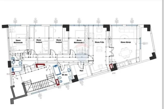 Tirane, shitet apartament 4+1+Ballkon Kati 2, 200 m² (SHESIM APARTAMENT STACIONI TRENIT!)