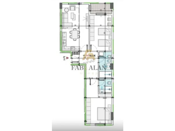 Tirane, shitet apartament 2+1+2 Kati 6, 111 m² 105.120 € (Paskuqan)