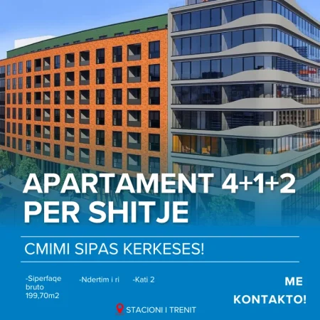 Tirane, shitet apartament 4+1 Kati 2, 199 m² 359.460 € (STACIONI TRENIT)