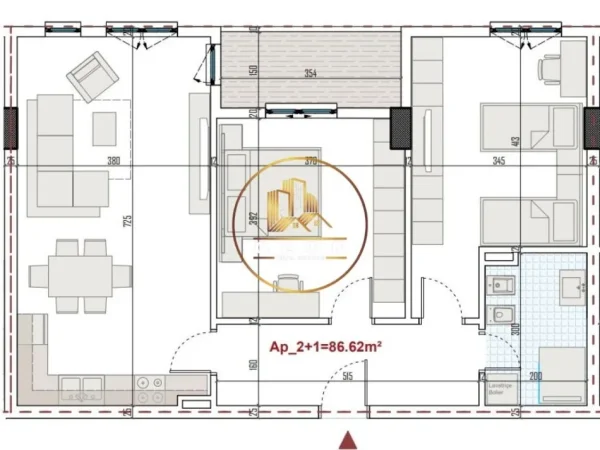 Apartament 2+1 për Shitje tek Ringside Residences,Paskuqan!