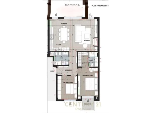 Tirane, shes apartament 2+1+Aneks+Ballkon Kati 2, 123 m² 370.000 € (Secret garden)