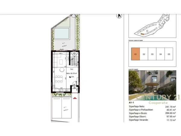 Shqiperi, shes Vile 3 Katshe Kati 0, 284 m² (PARK HOUSES, Mjull Bathore)