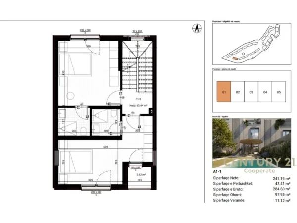 Shqiperi, shes Vile 3 Katshe Kati 0, 284 m² (PARK HOUSES, Mjull Bathore)