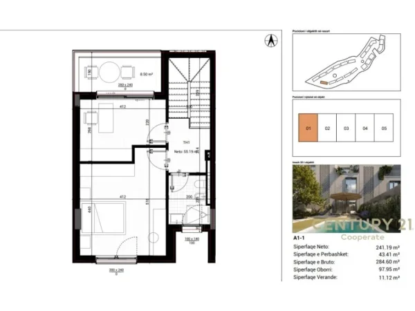 Shqiperi, shes Vile 3 Katshe Kati 0, 284 m² (PARK HOUSES, Mjull Bathore)