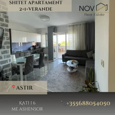 Tirane, shitet apartament 2+1+Ballkon Kati 6, (ASTIR)
