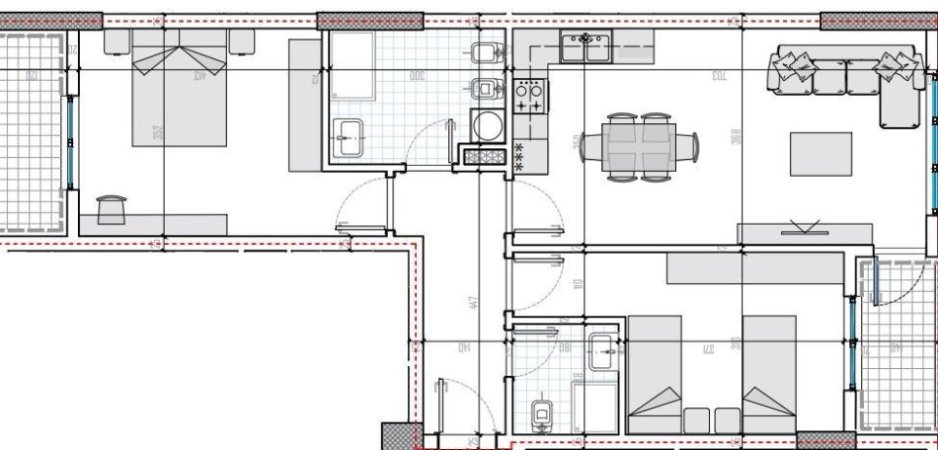 Tirane, shitet apartament 2+1 Kati 4, 104 m² 103.650 € (Rruga Gryka e Kacanikut)