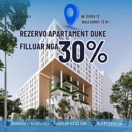 Tirane, shes apartament 1+1+Ballkon Kati 3, 1 m² (Jordan Misja -BULEVARDI I RI)