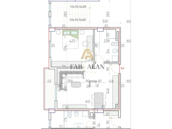 Tirane, shitet apartament 1+1 Kati 2, 69 m² 55.200 € (Bathore)