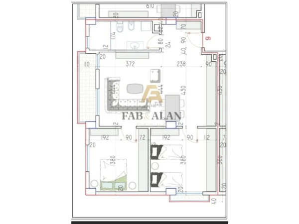 Tirane, shitet apartament 2+1 Kati 2, 99 m² 79.000 € (Bathore)