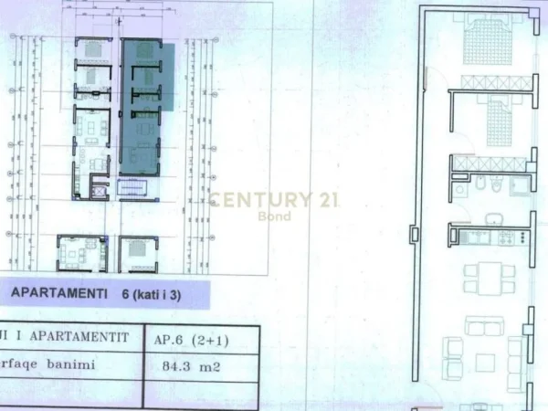 Tirane, shes apartament 2+1+Aneks+Ballkon Kati 3, 96 m² 175.000 € (Liqeni i Thate)
