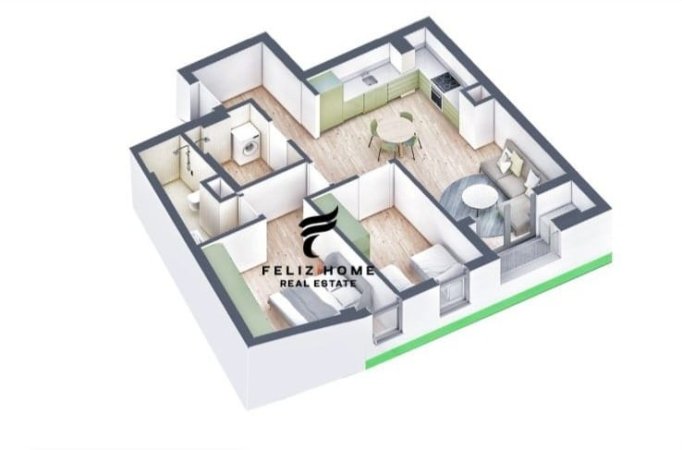 Tirane, jepet me qera apartament 2+1+Ballkon Kati 4, 95 m² 450 € (ALI DEMI)