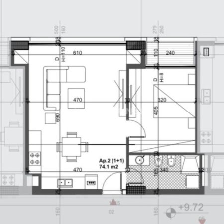 Tirane, Apartament 1+1 per shitje  Kati 3, 76 m² 105.000 € (Bulevardi Ri)