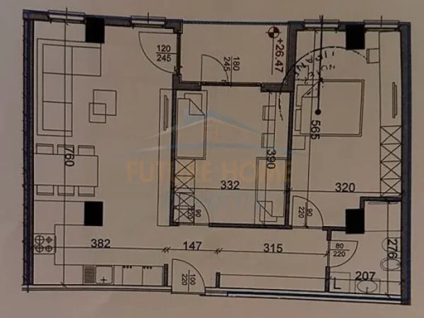 Tirane, shitet apartament 2+1 Kati 7, 103 m² 149.600 € (DRITAN HOXHA TIRANE)