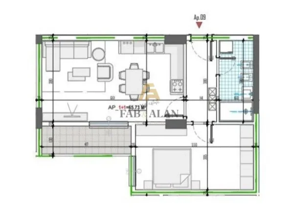 Tirane, shitet apartament 1+1 Kati 2, 77 m² 74.600 € (Paskuqan)