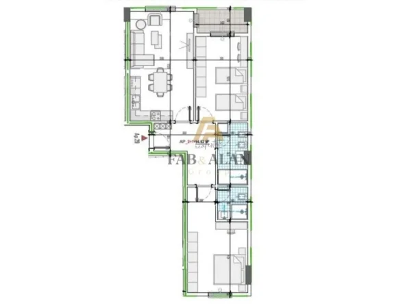 Tirane, shitet apartament 2+1+2 Kati 4, 111 m² 107.400 € (Paskuqan)