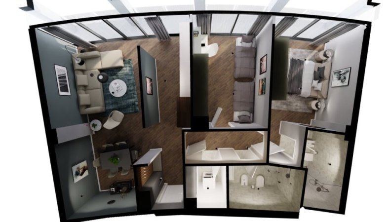 Tirane, shitet apartament 2+1 Kati 10, 126 m² 333.000 € (Lake View Residence)