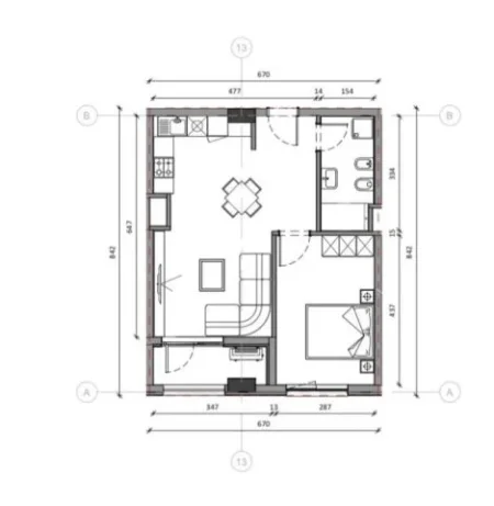 Tirane, shitet apartament 1+1 Kati 2, 64 m² 85.000 € (ali demi)