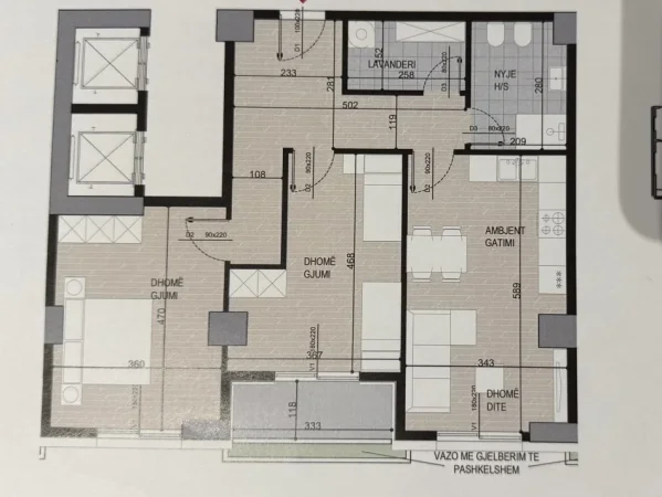 Tirane, shitet apartament 2+1+Ballkon Kati 10, 110 m² 138.000 € (Fusha e Aviacionit)