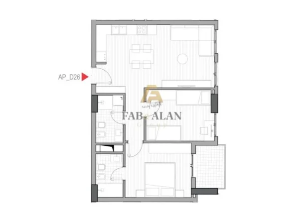 Tirane, shitet apartament 2+1+2 Kati 2, 90 m² 125.600 € (Rruga 5 Maji)