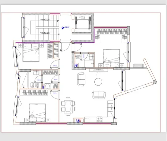 Tirane, shitet apartament 3+1+Aneks+Ballkon Kati 9, 137 m² 204.600 € (astir)