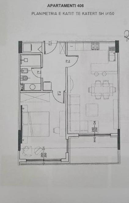 Durres, shitet apartament 1+1 Kati 4, 85 m² 96.000 € (Golem)