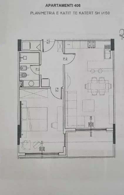 Durres, shitet apartament 1+1 Kati 4, 85 m² 96.000 € (Golem)